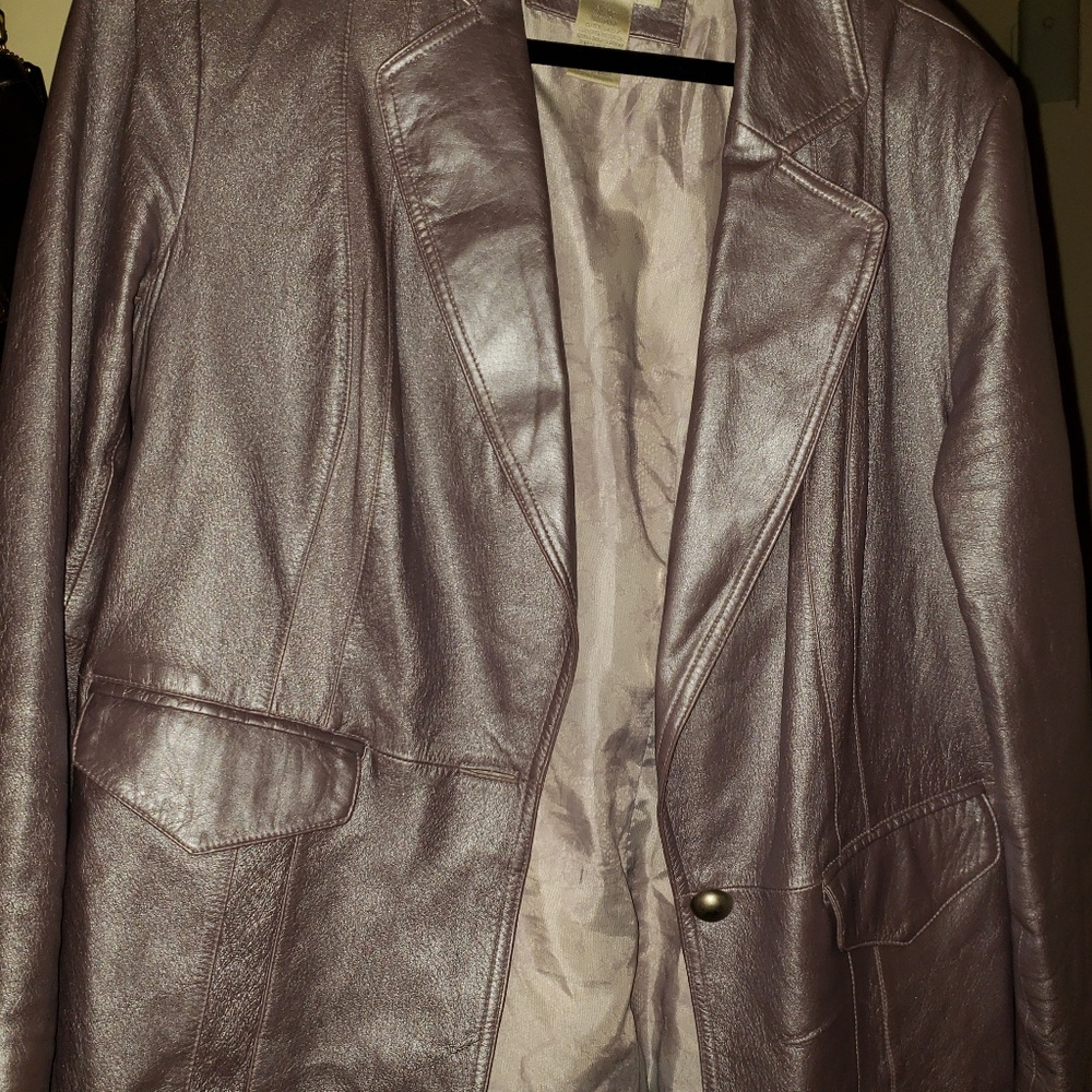 Leather blazer